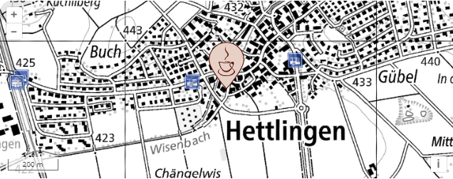 Karte Cafe Fortuna Hettlingen